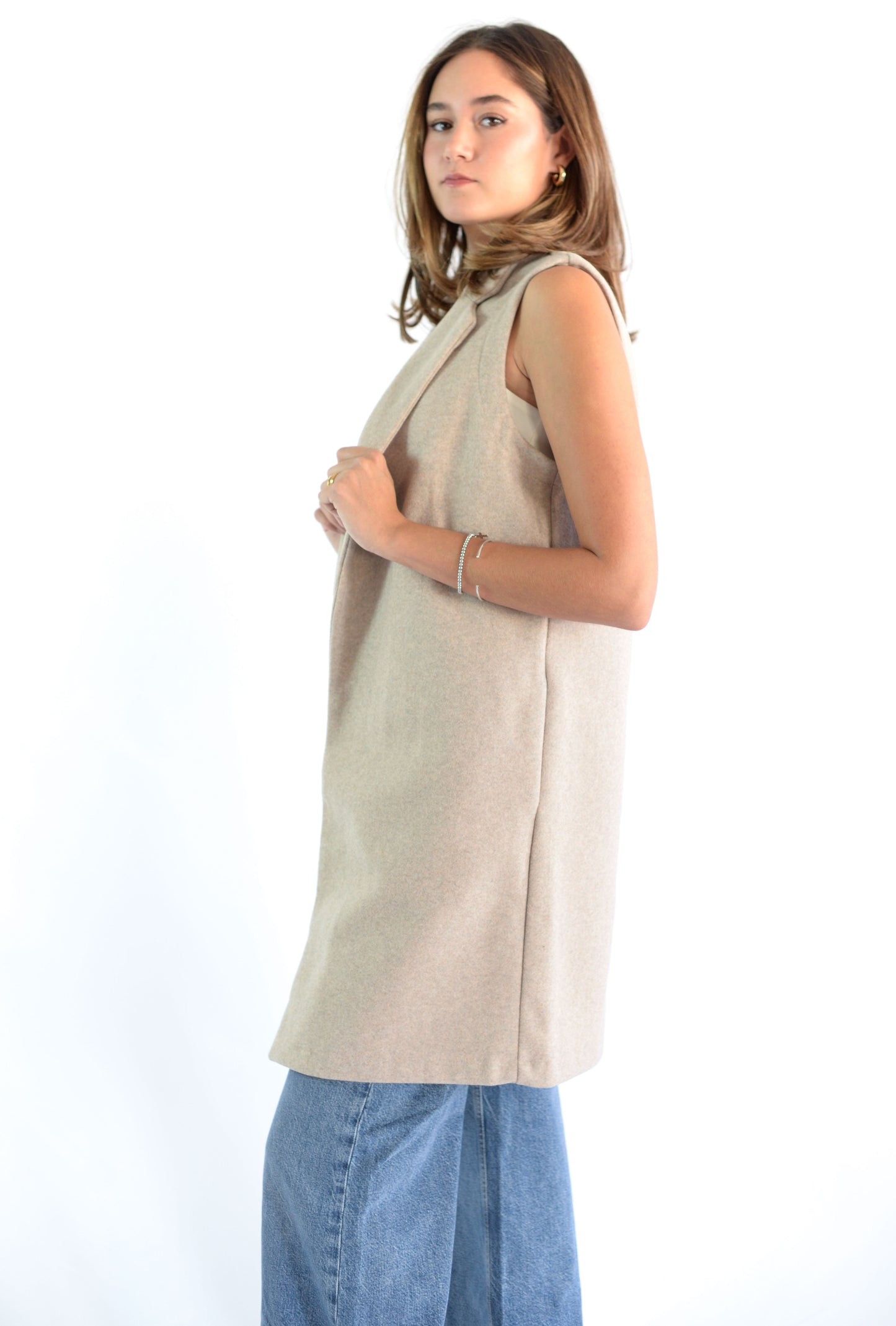 Oatmeal Vest Blazer