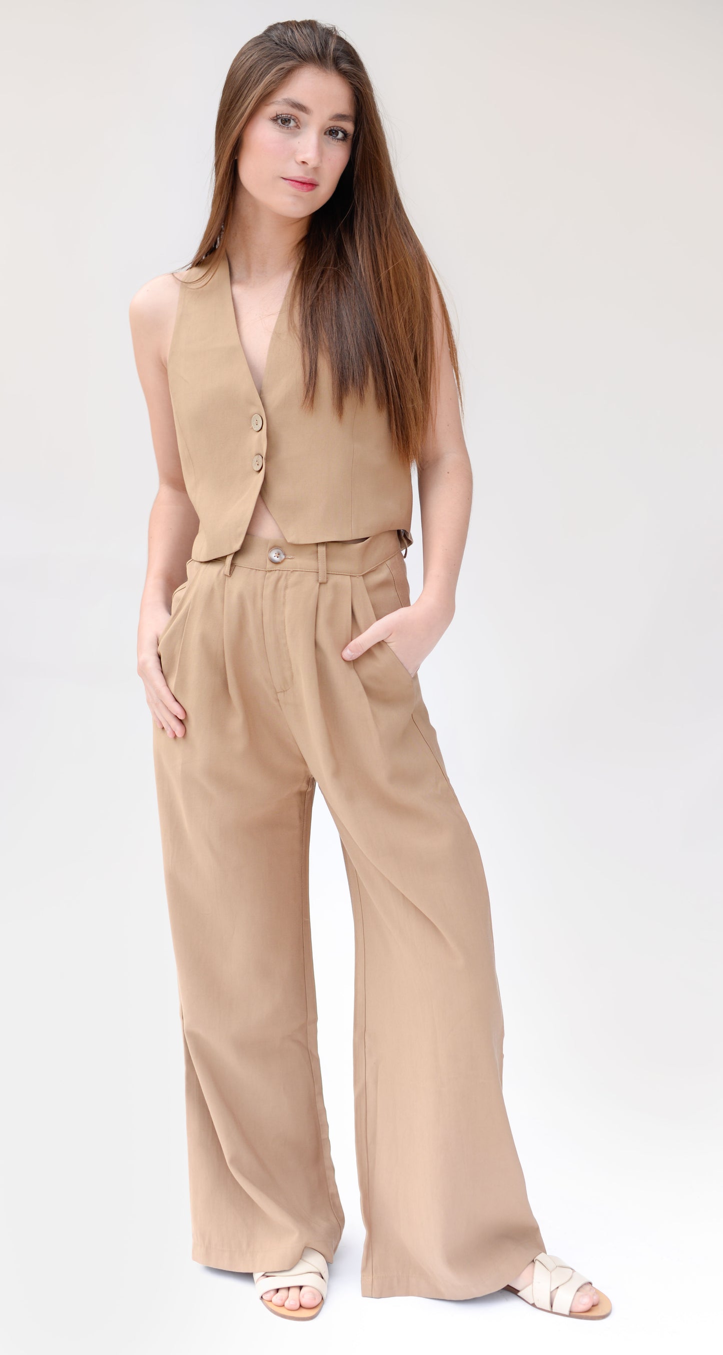Camel Tuxedo Vest