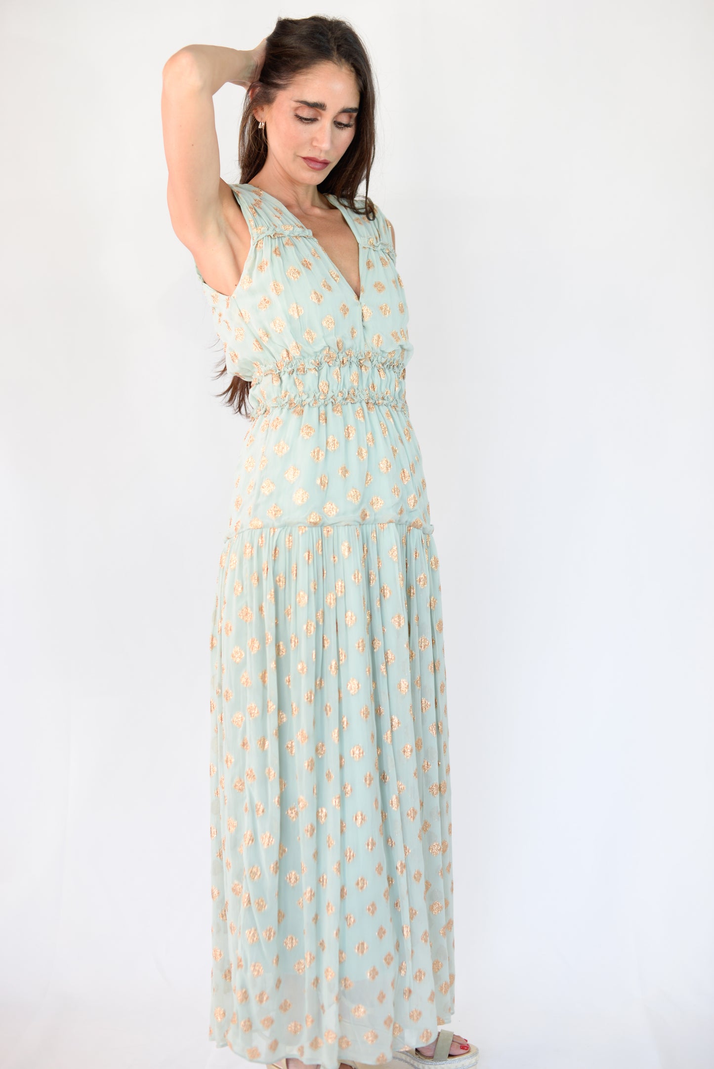 Mint Gold Dress