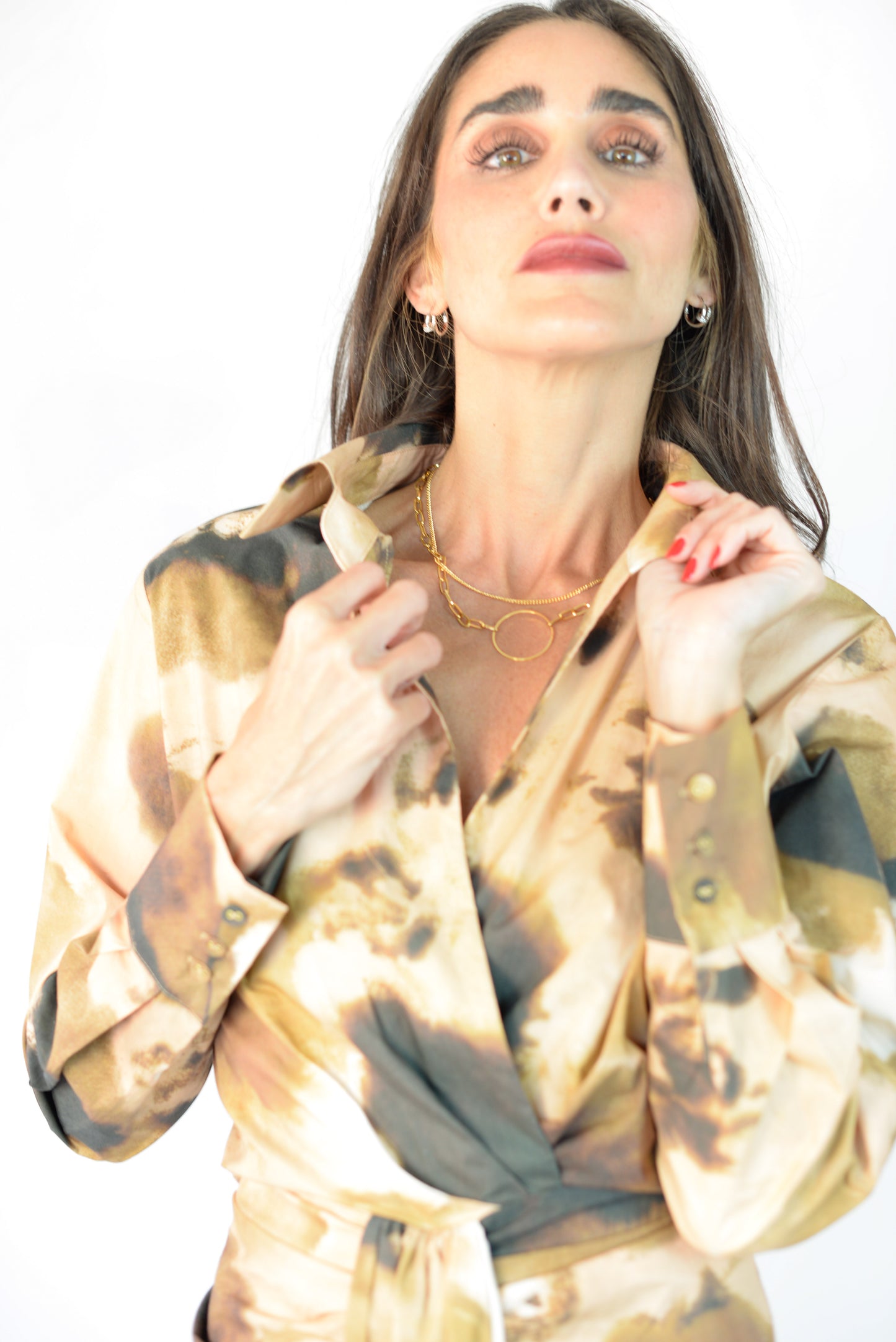 Yellow Brown Tie Dress
