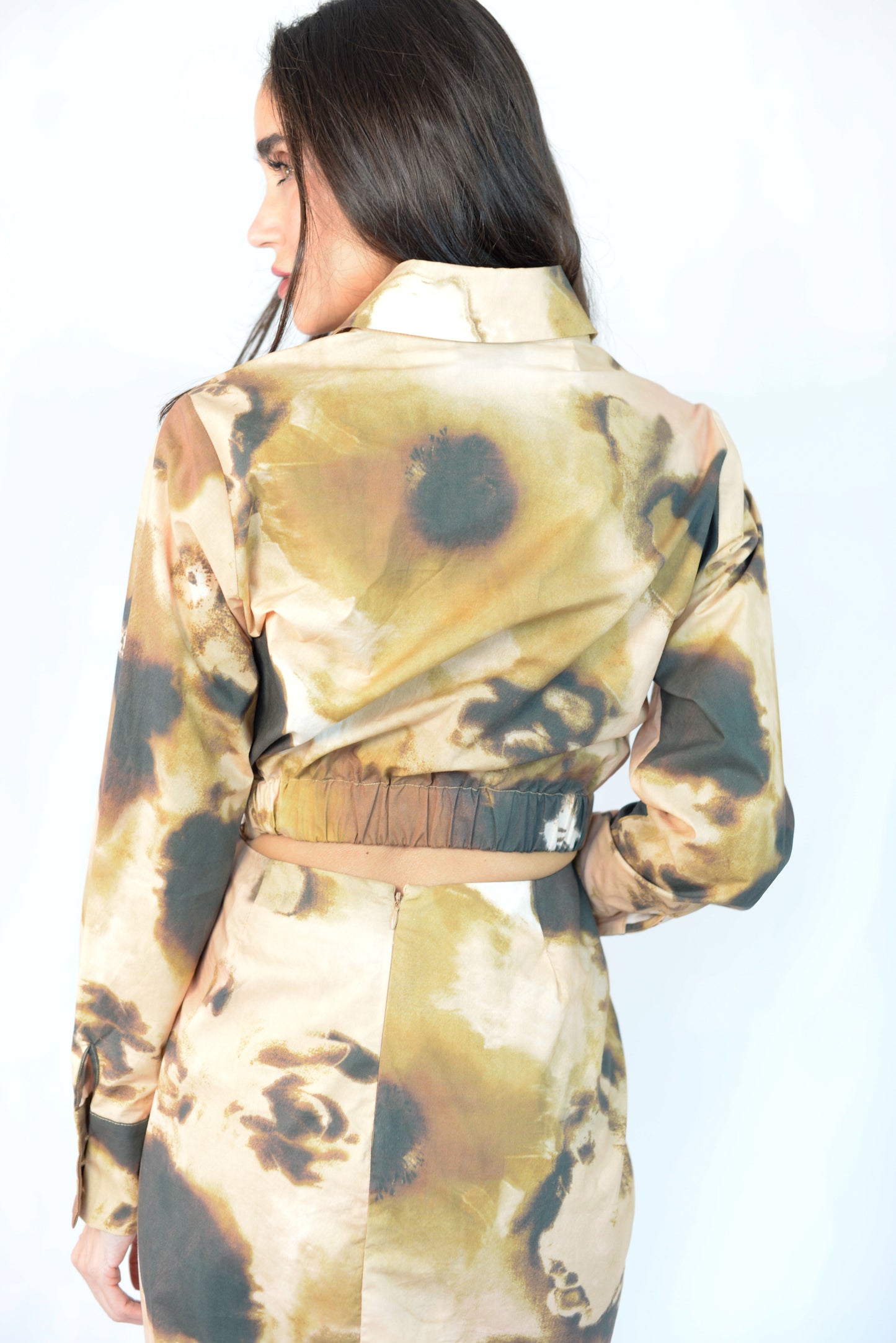Yellow Brown Tie Dress
