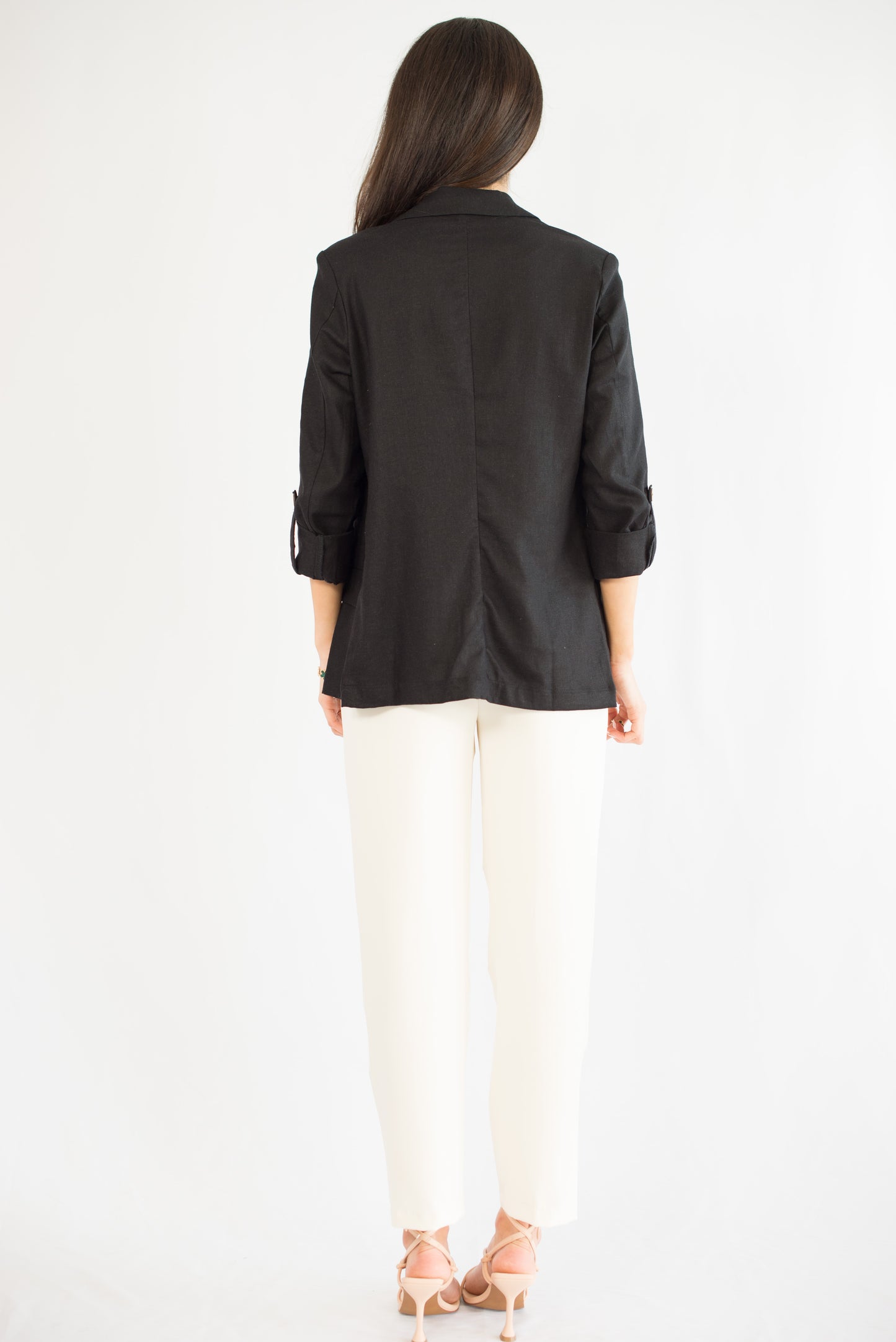 Black Linen Blazer