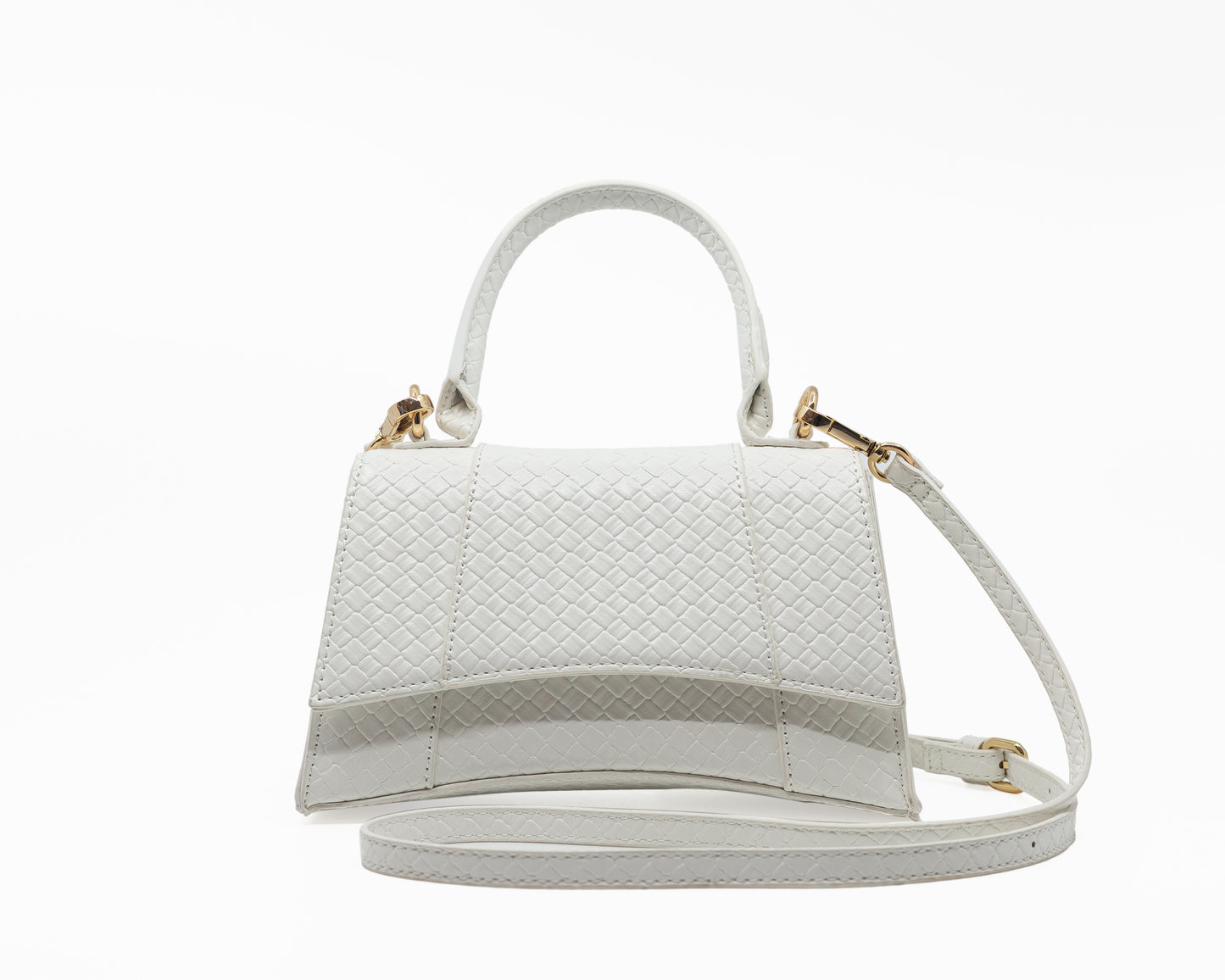 Medium White Handle Bag