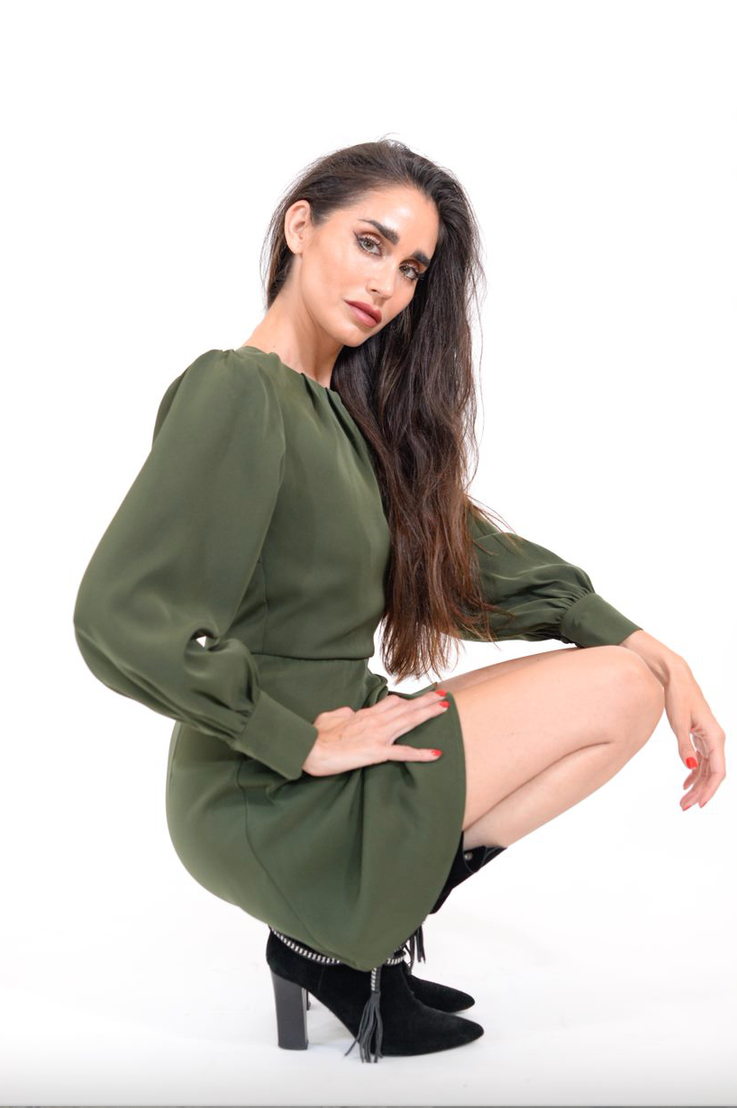 Draped Front Mini Dress