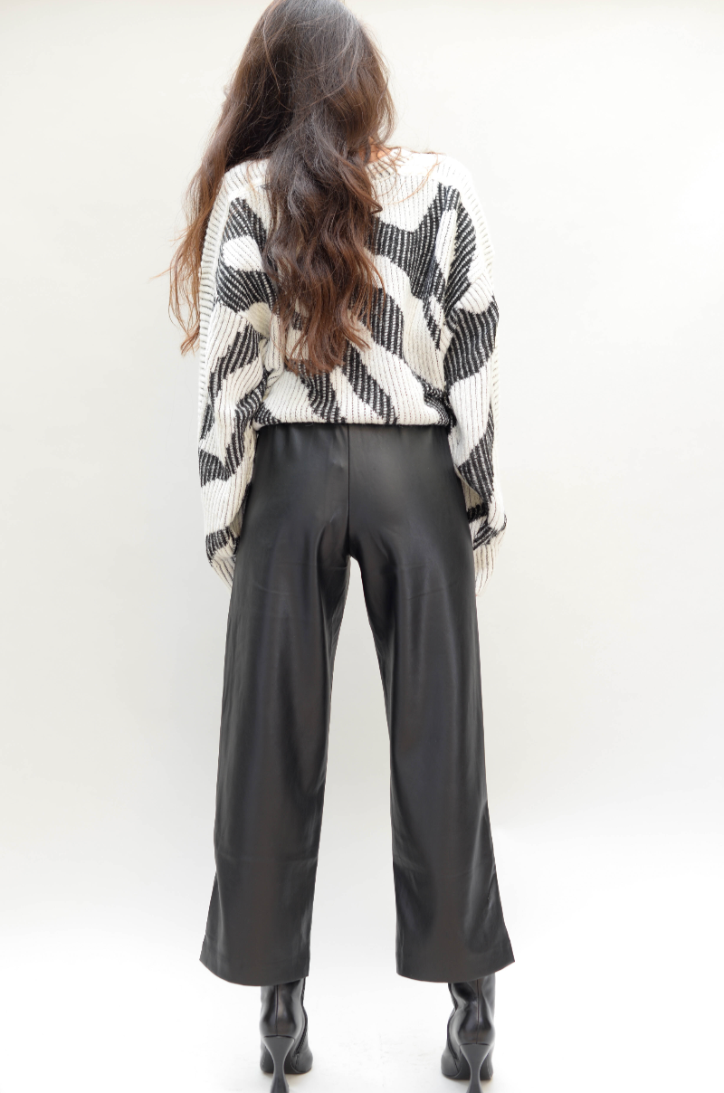Black Faux Leather Pants