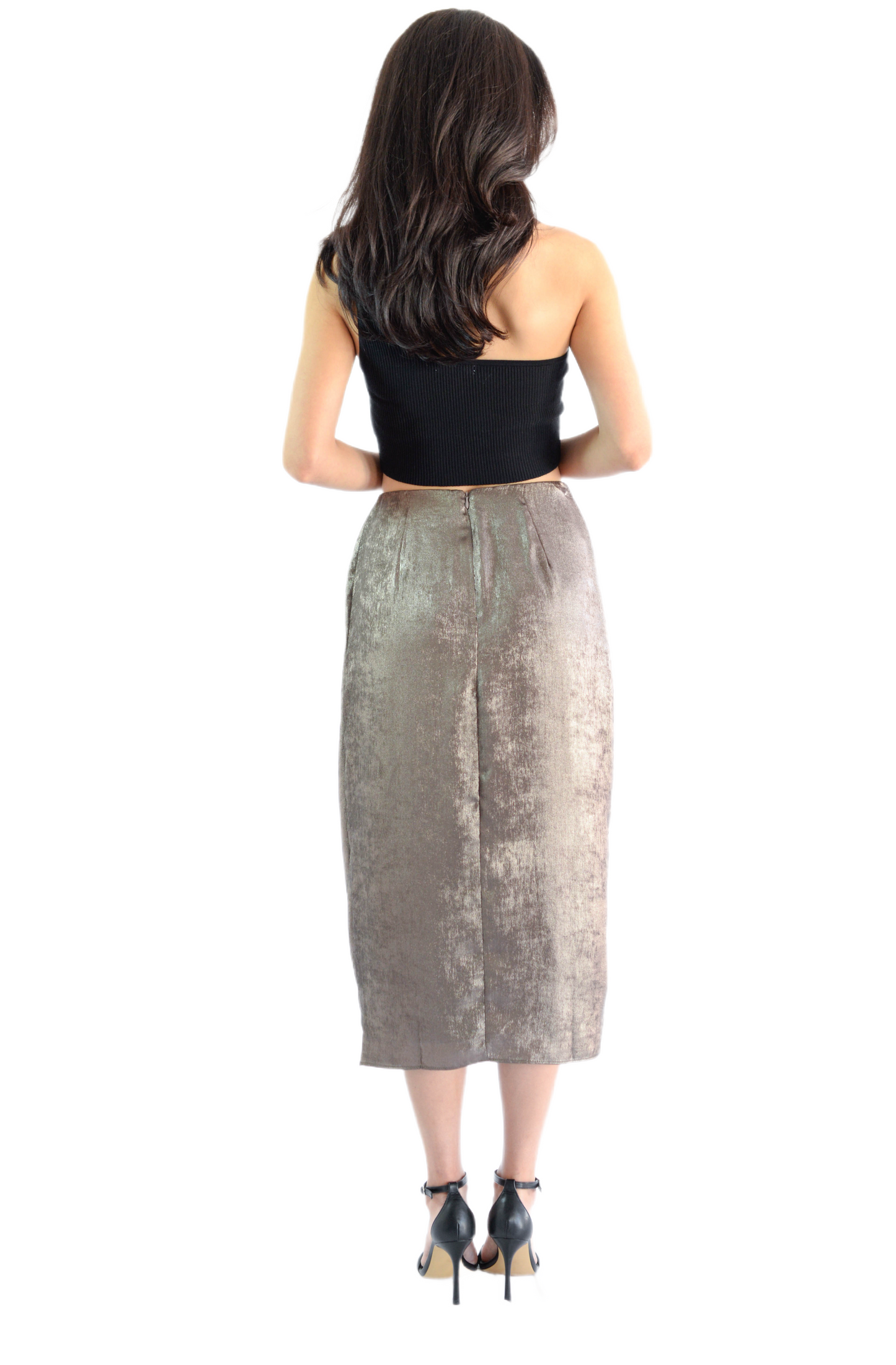 Bronce Metallic long Skirt