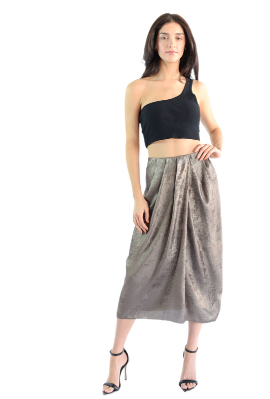 Bronce Metallic long Skirt