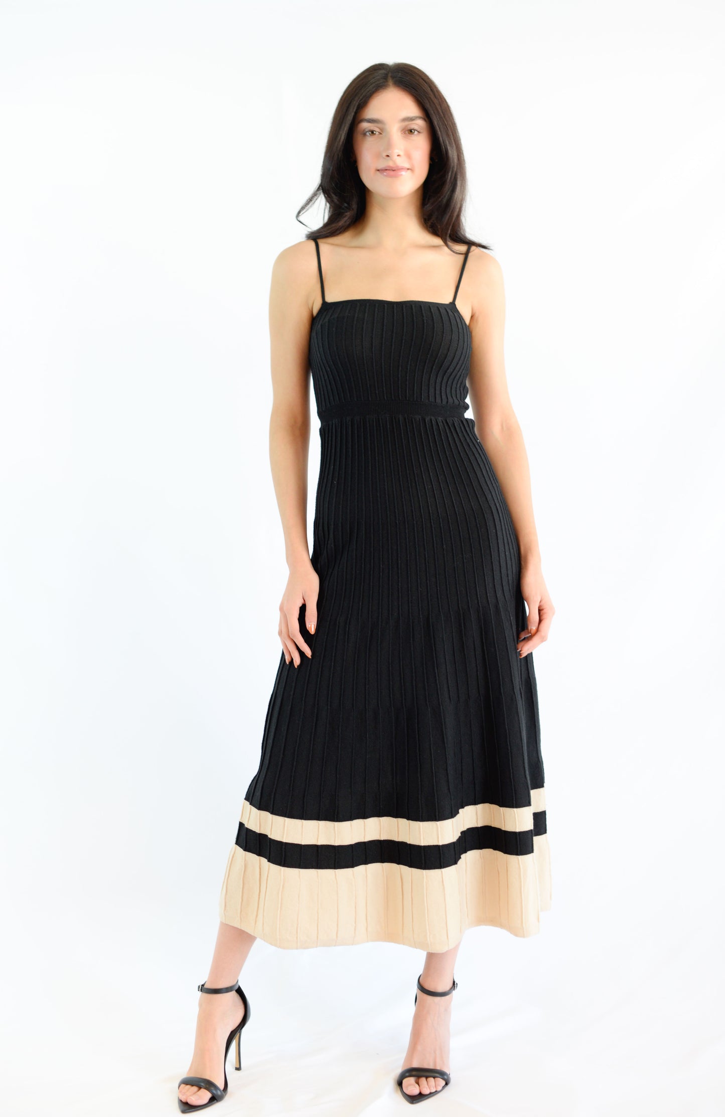 Black/Beige Long Dress