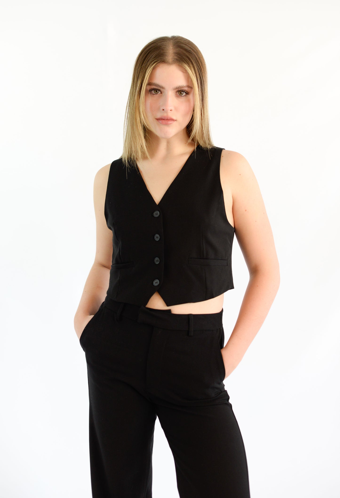 Black Fashion Vest