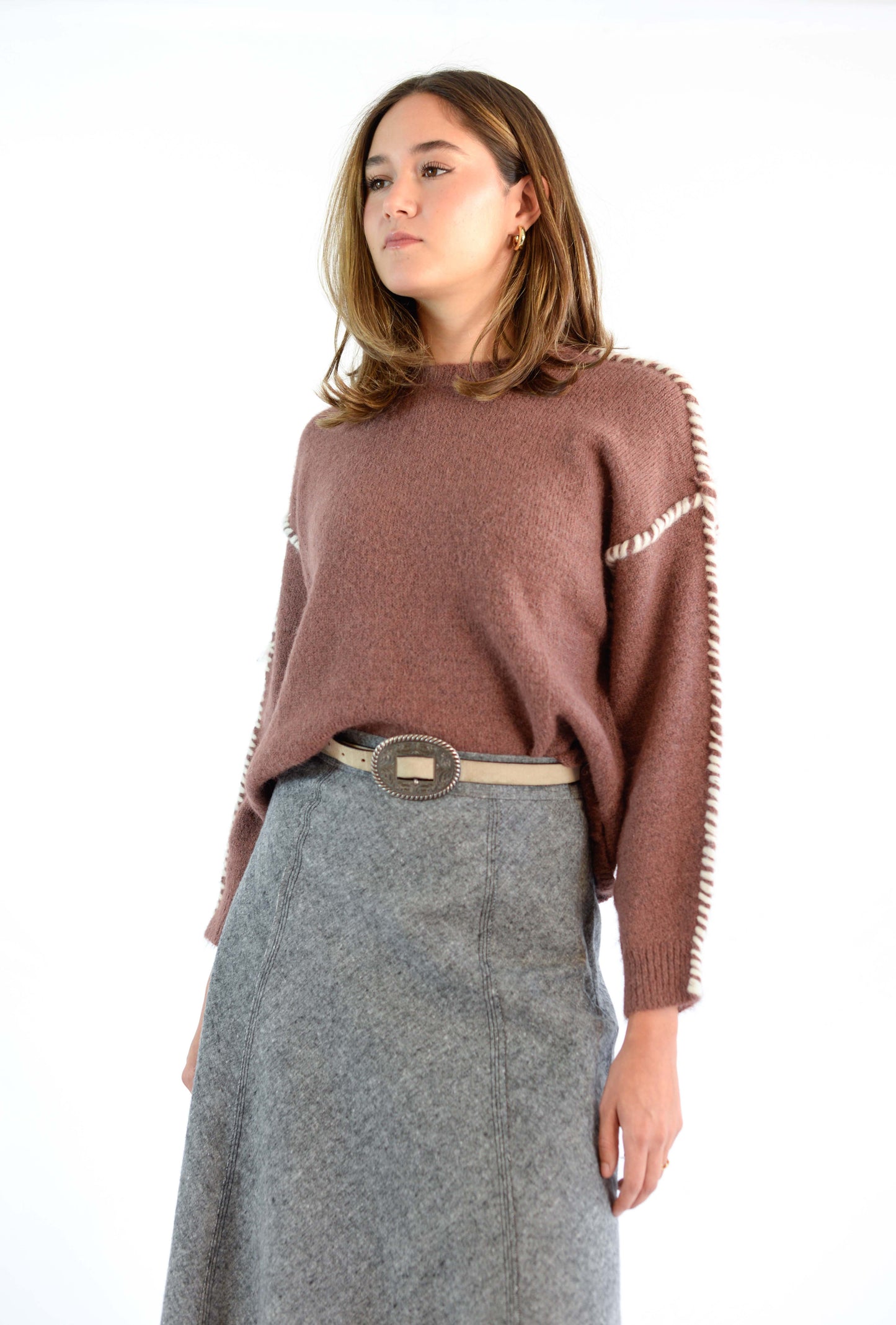 Brown/Cream Sweater