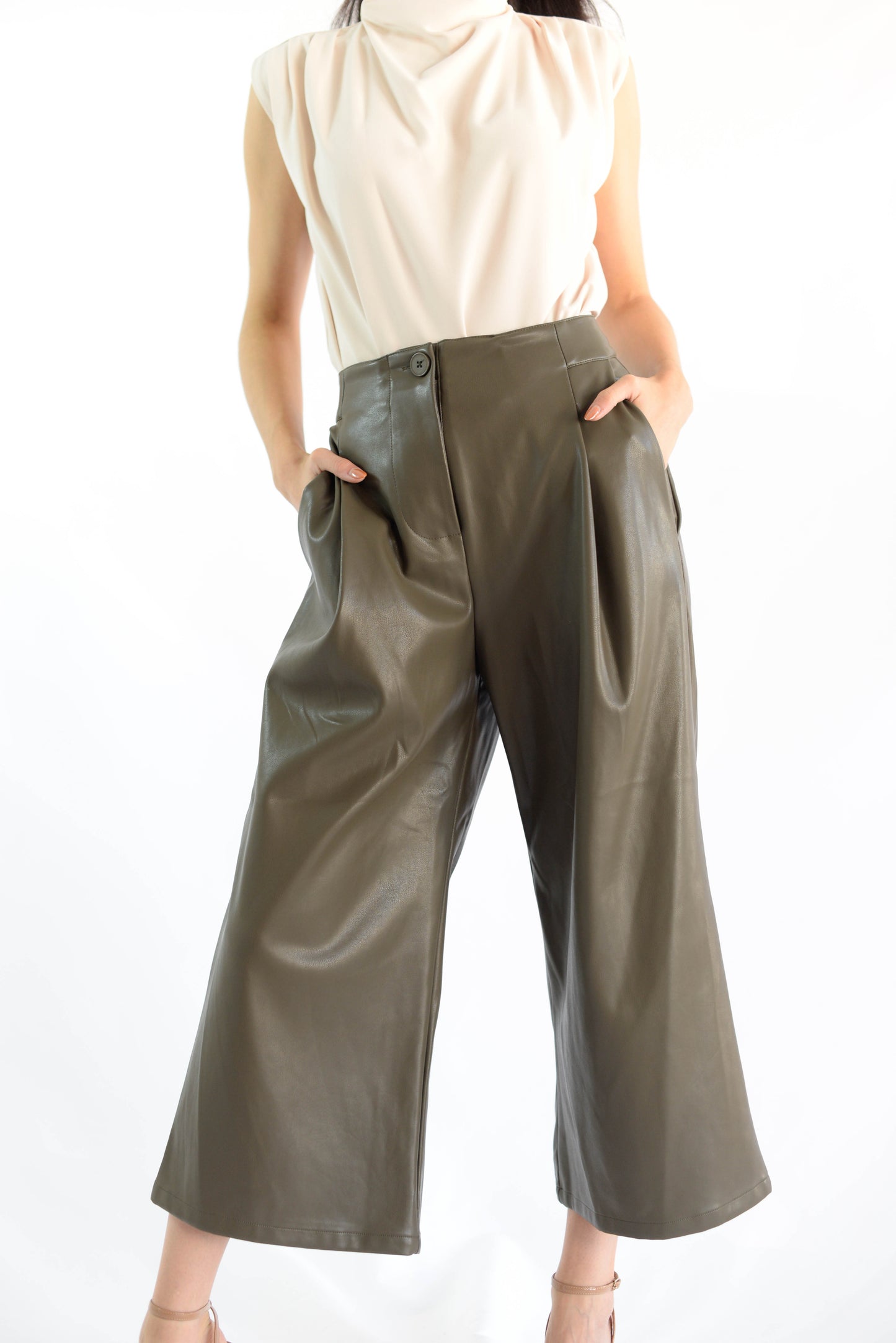 Charcoal Pu Culotte