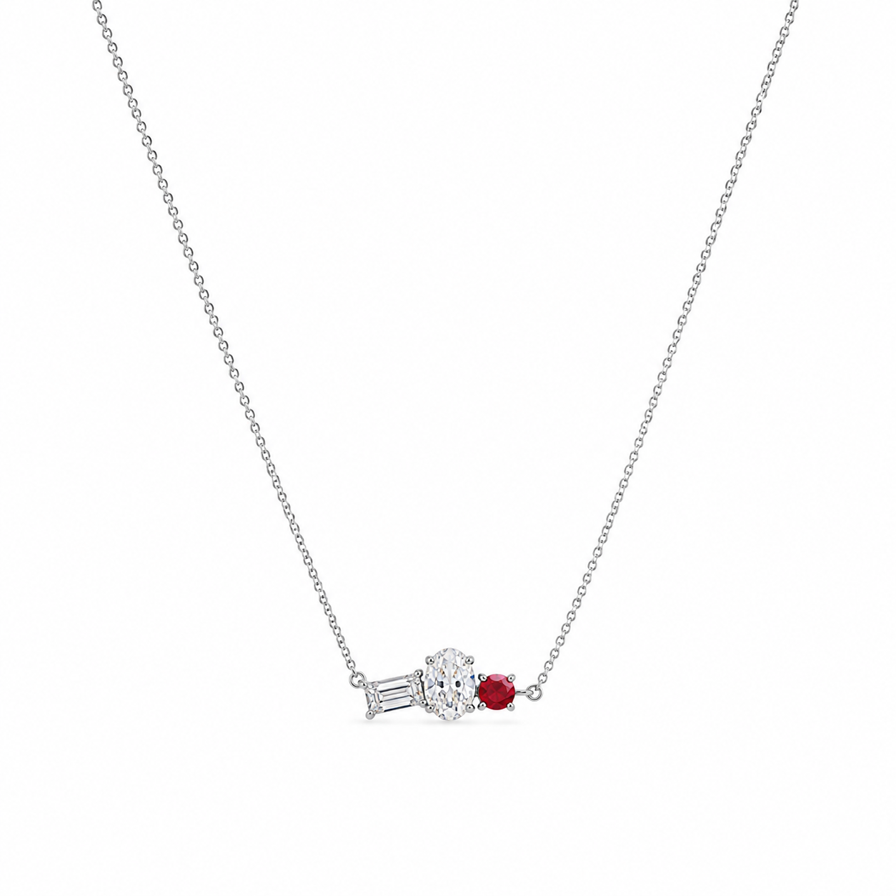 Trio Silver Necklace