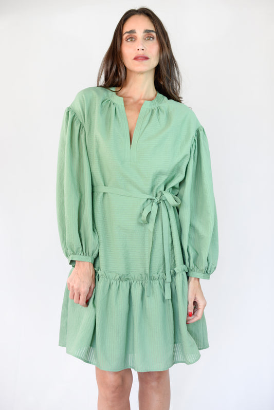 Jade/Green Mini Tired Dress