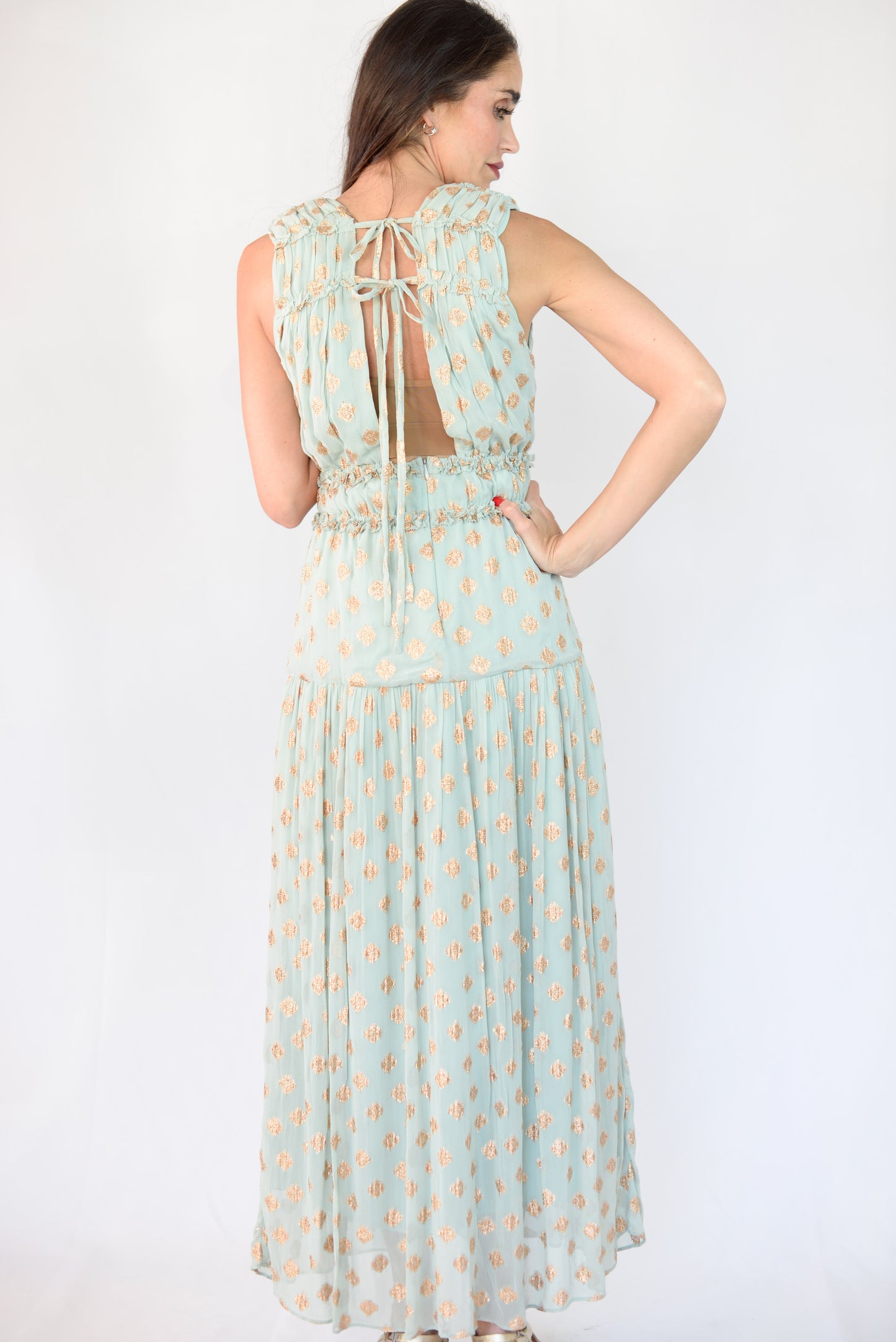 Mint Gold Dress