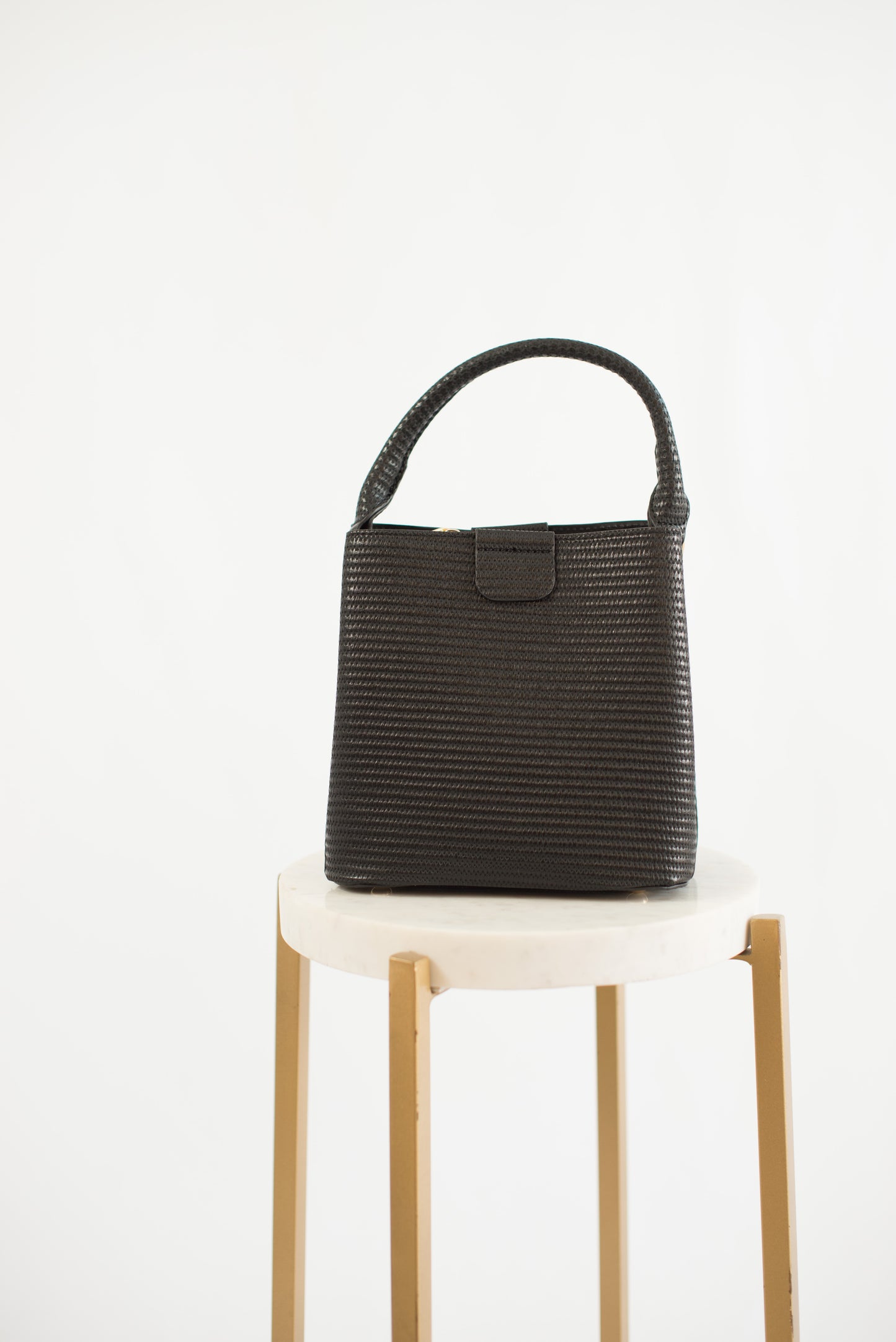 Black Basket Tote Bag