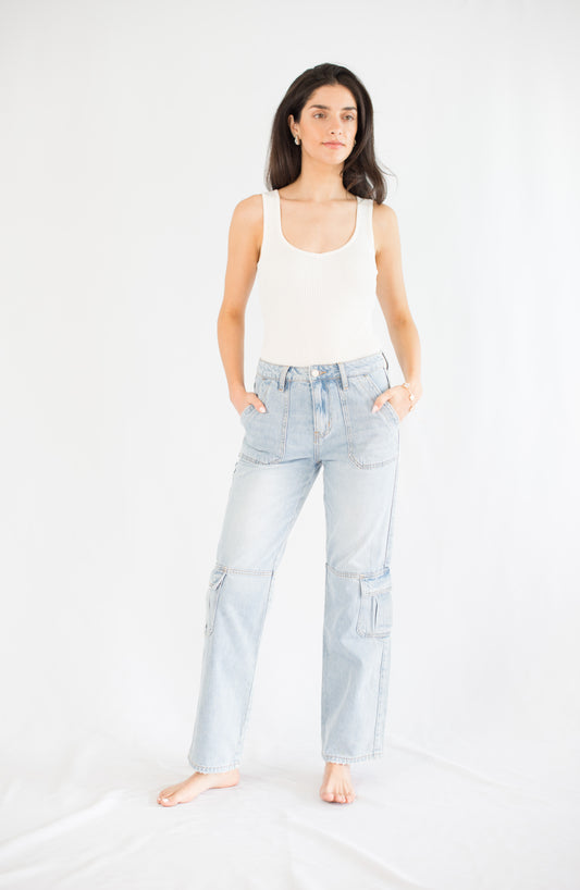 Cargo High Rise Dad Jeans