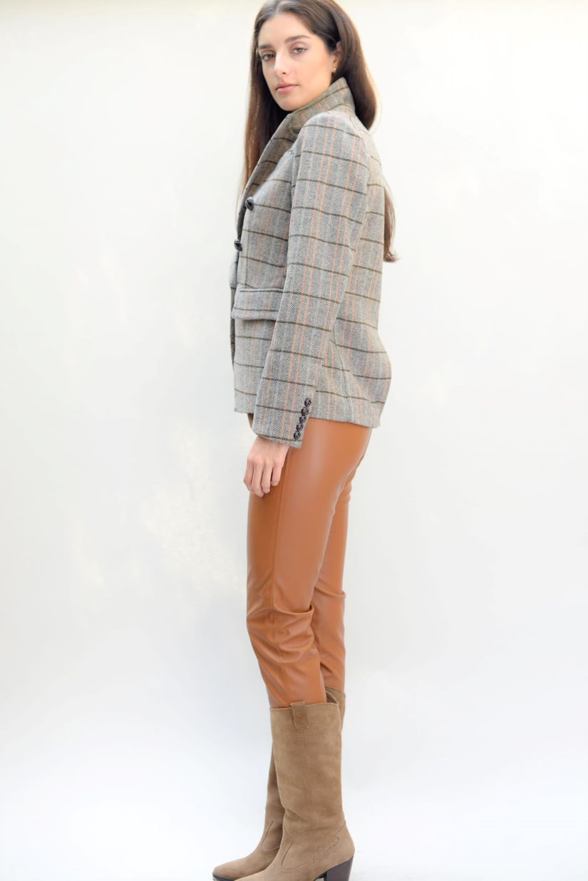 Plaid Brown Blazer