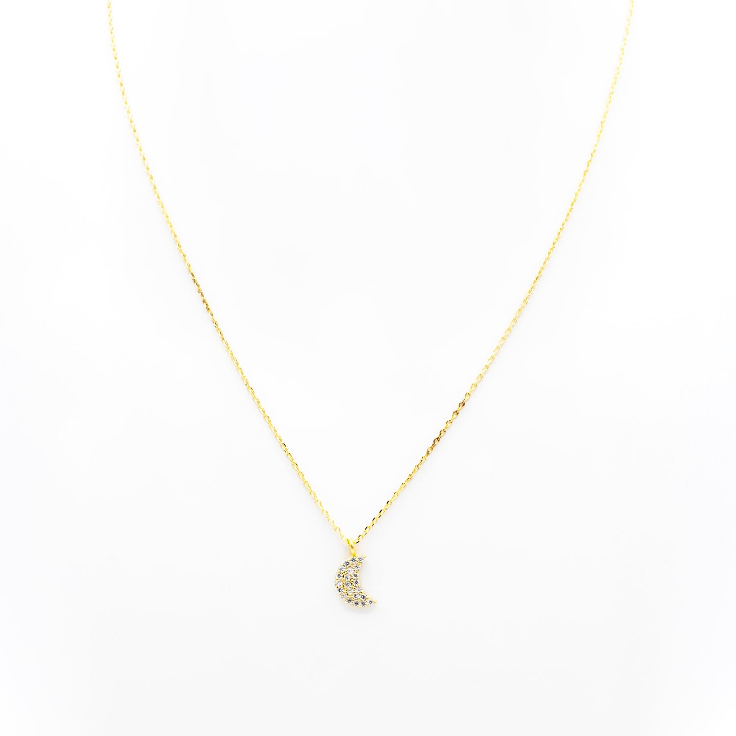 Moon Pendant 14k Gold Dipped Necklace