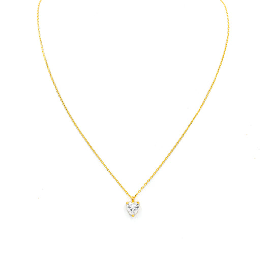 Heart Pendant 14k Gold Dipped Necklace