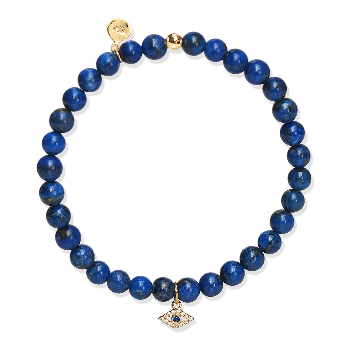 Hand Beaded Stretch Bracelet With Evil Eye Pendant *PRE ORDER (up to 3 weeks)