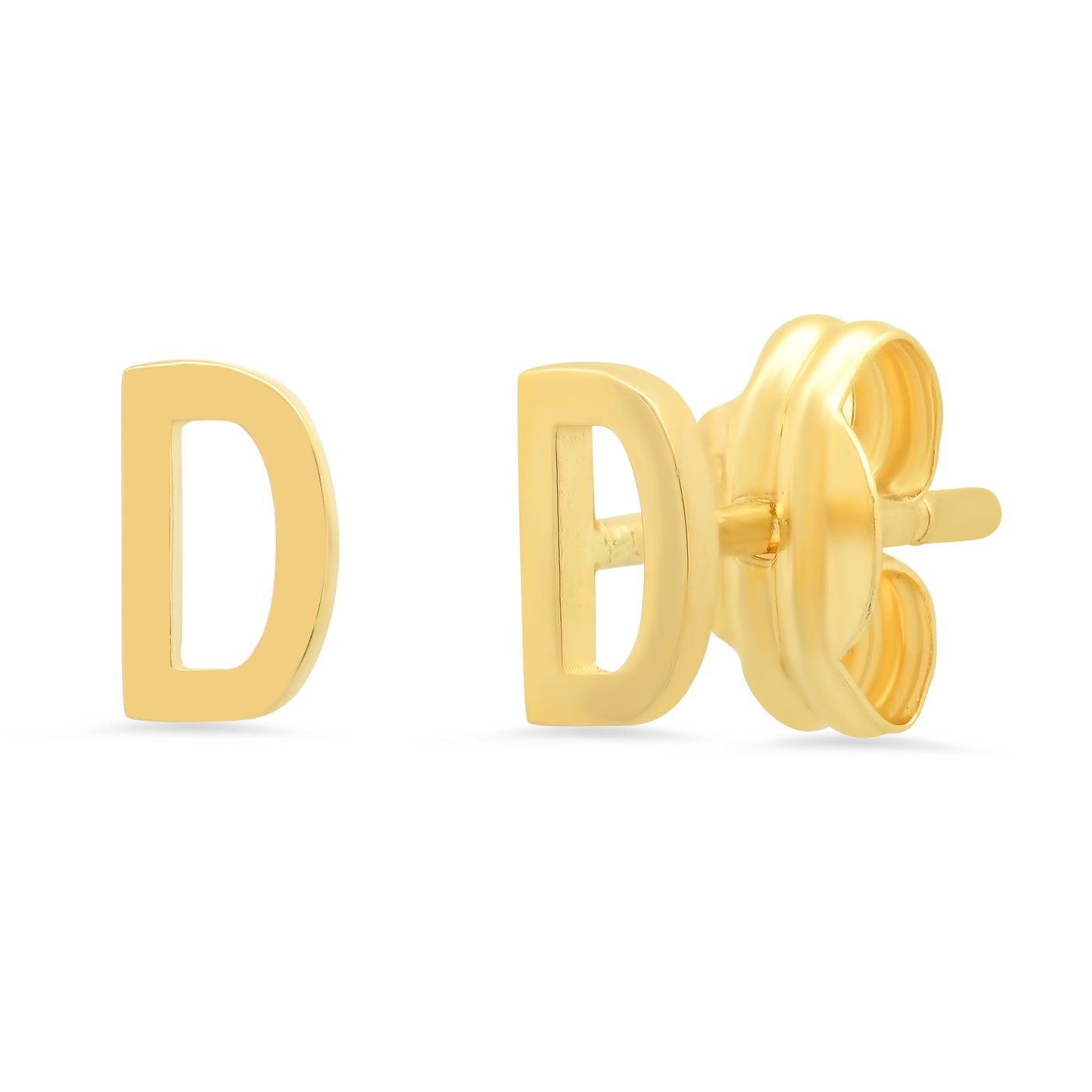 Fine 14k Gold Initial Studs
