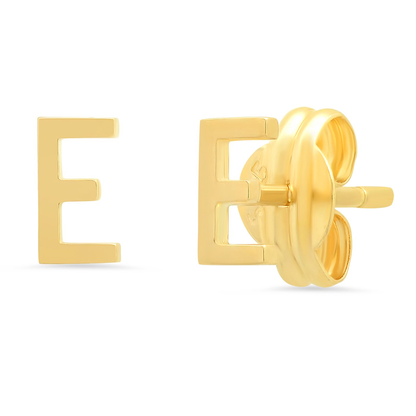Fine 14k Gold Initial Studs