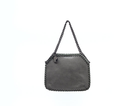 Grey Suede Chain Purse