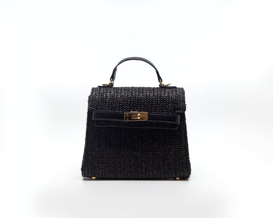 Black Square Handle Handbag