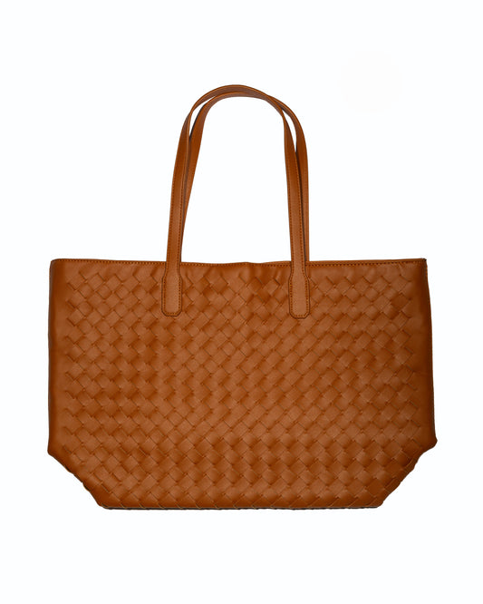 Brown Shoulder Textile Bag