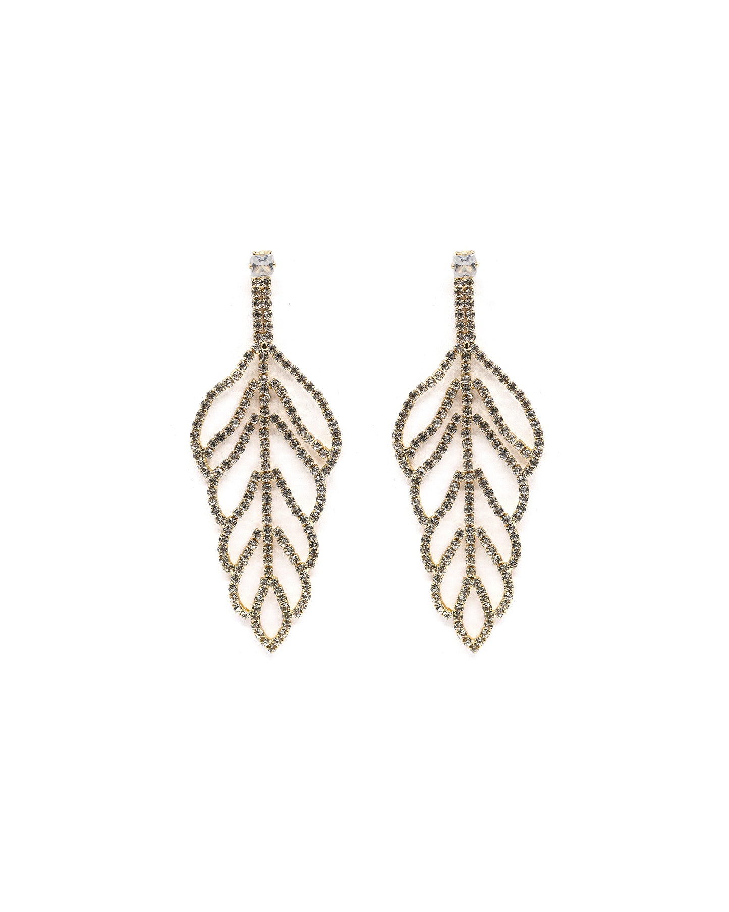 Earrings gold with zc