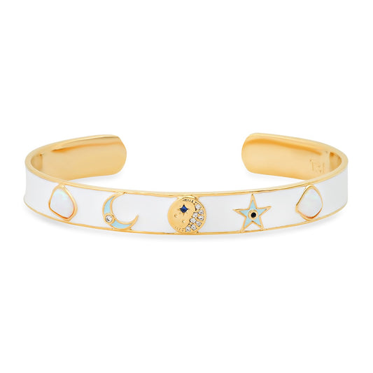 Celestial Enamel Open Cuff Bracelet *PRE ORDER (up to 3 weeks)