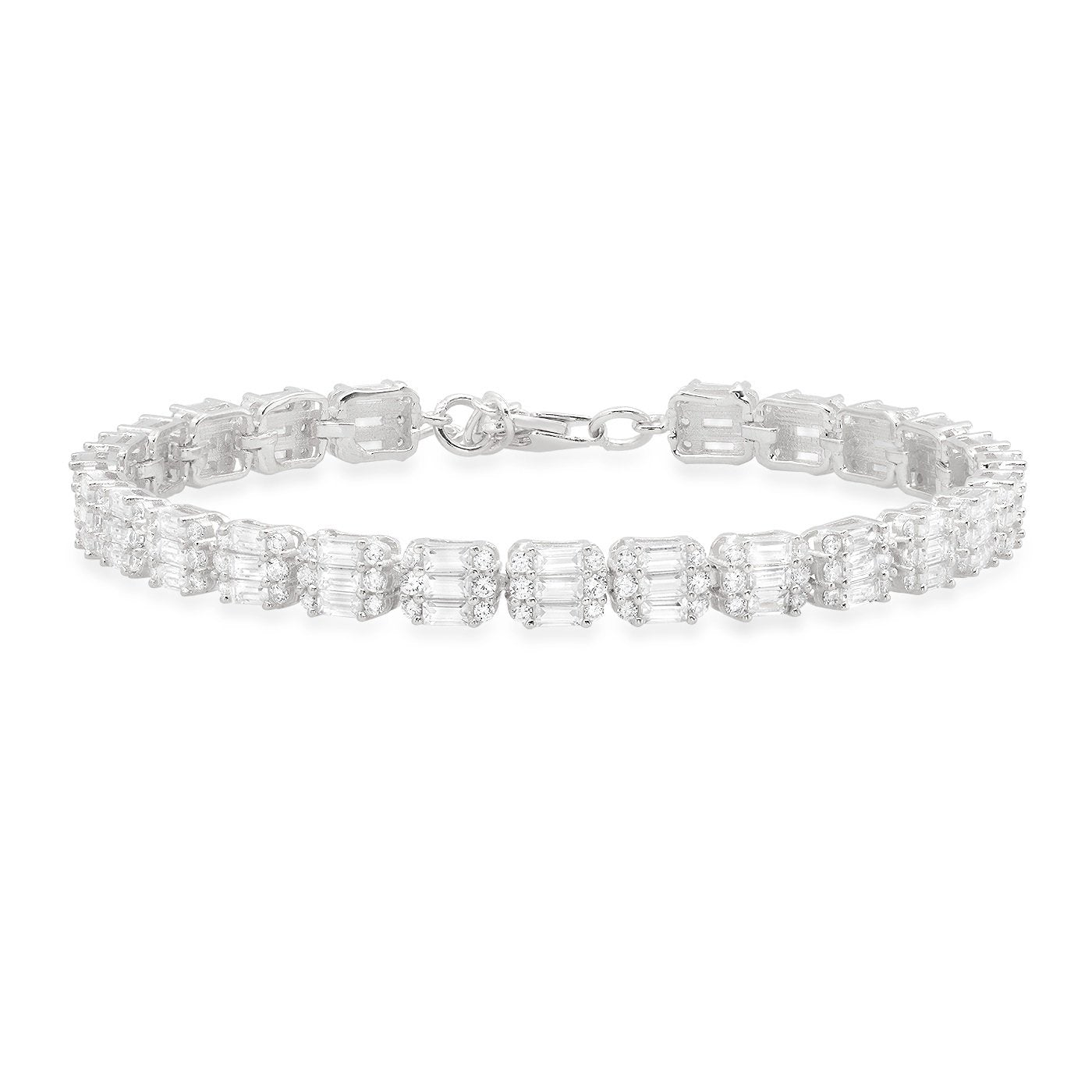 Three Row Baguette Tennis Bracelet *PRE ORDER (up to 3 weeks)