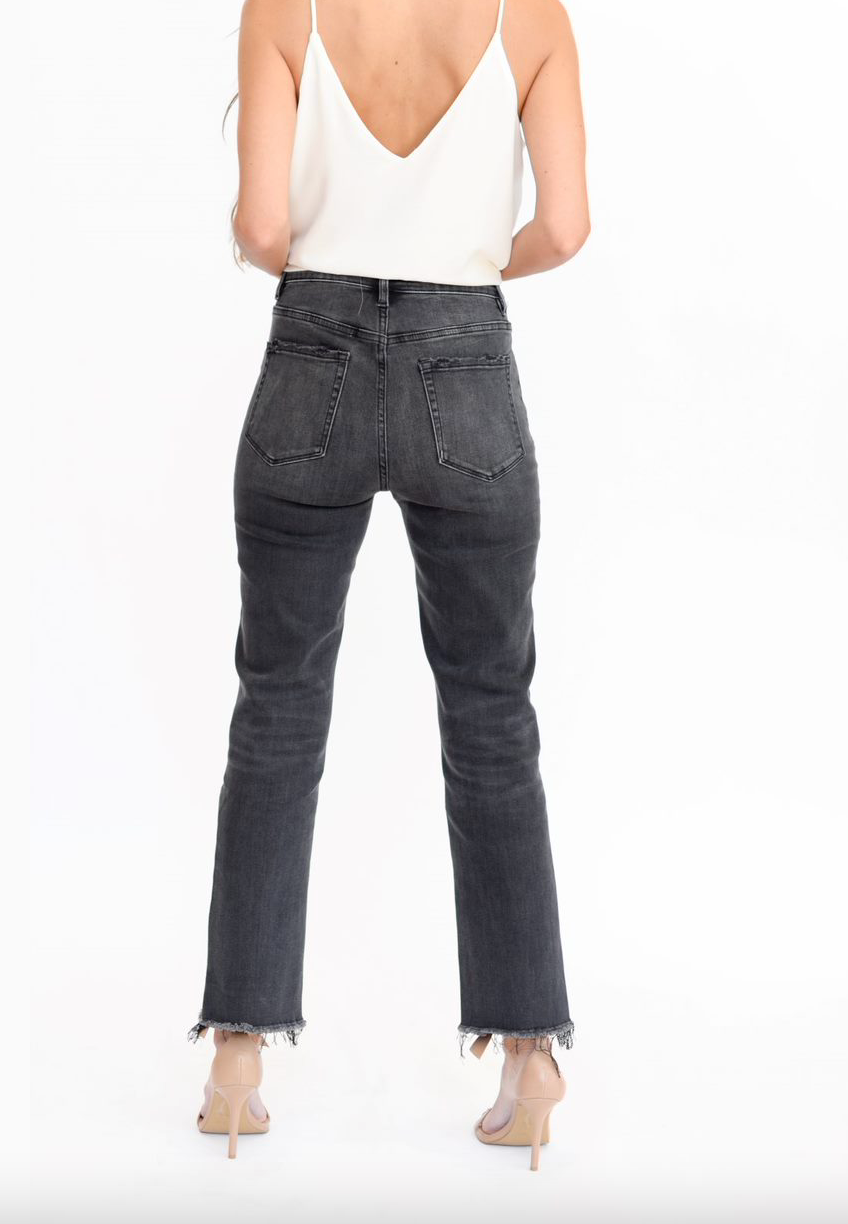 High Rise Straight Crop Jeans