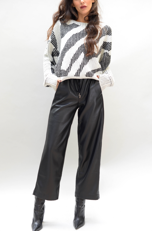 Black Faux Leather Pants