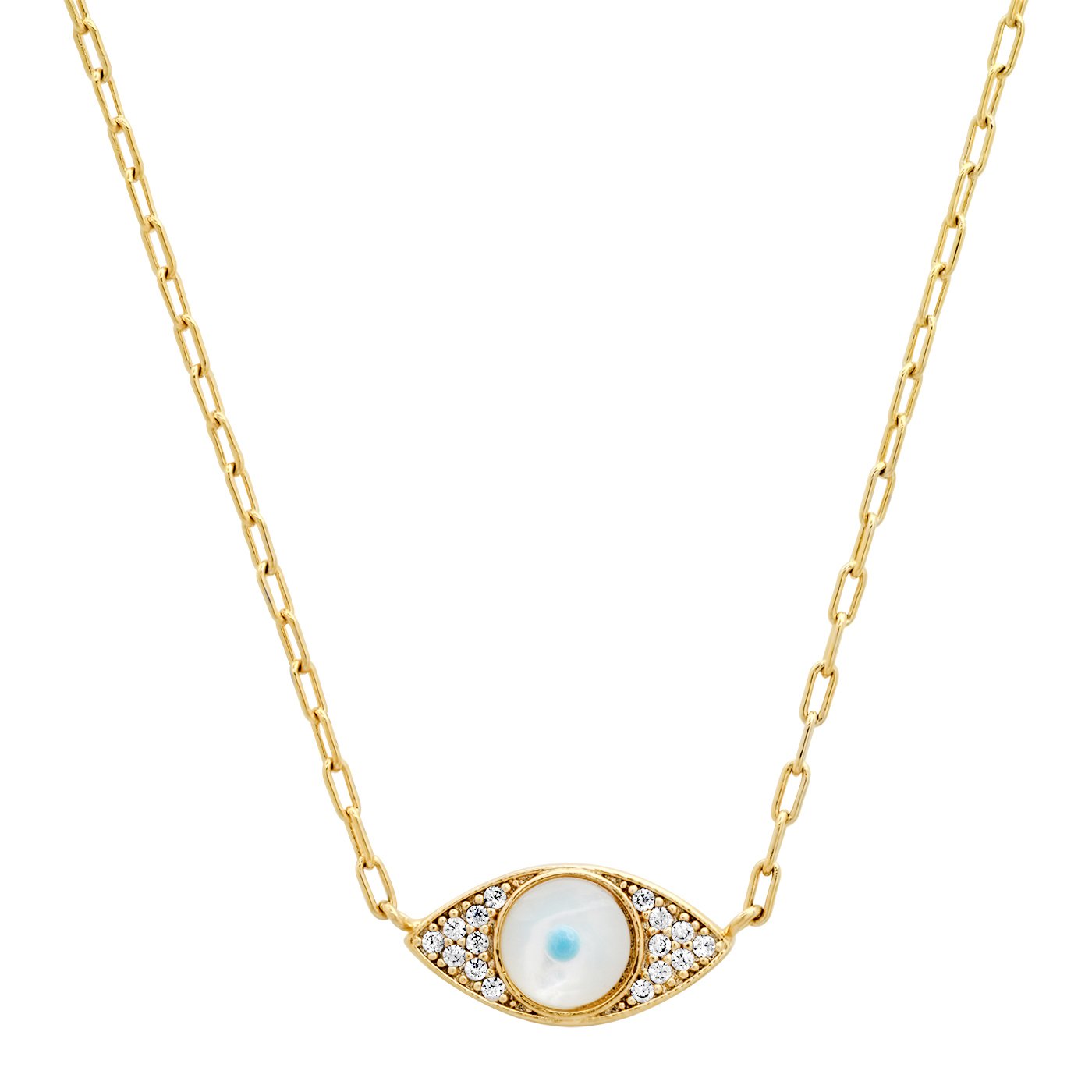 Pave Evil Eye Necklace