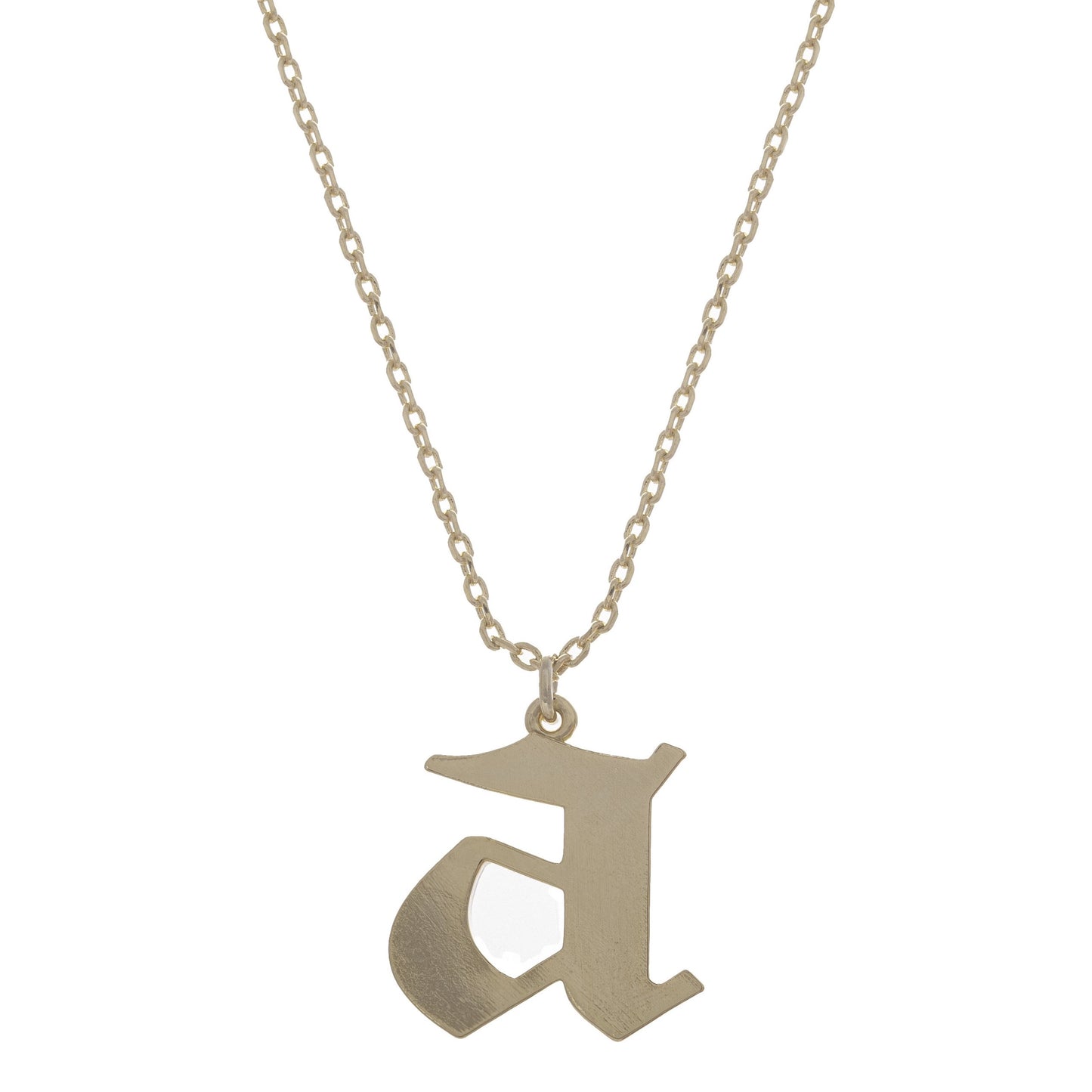 Gothic Gold Dipped Letter Necklace