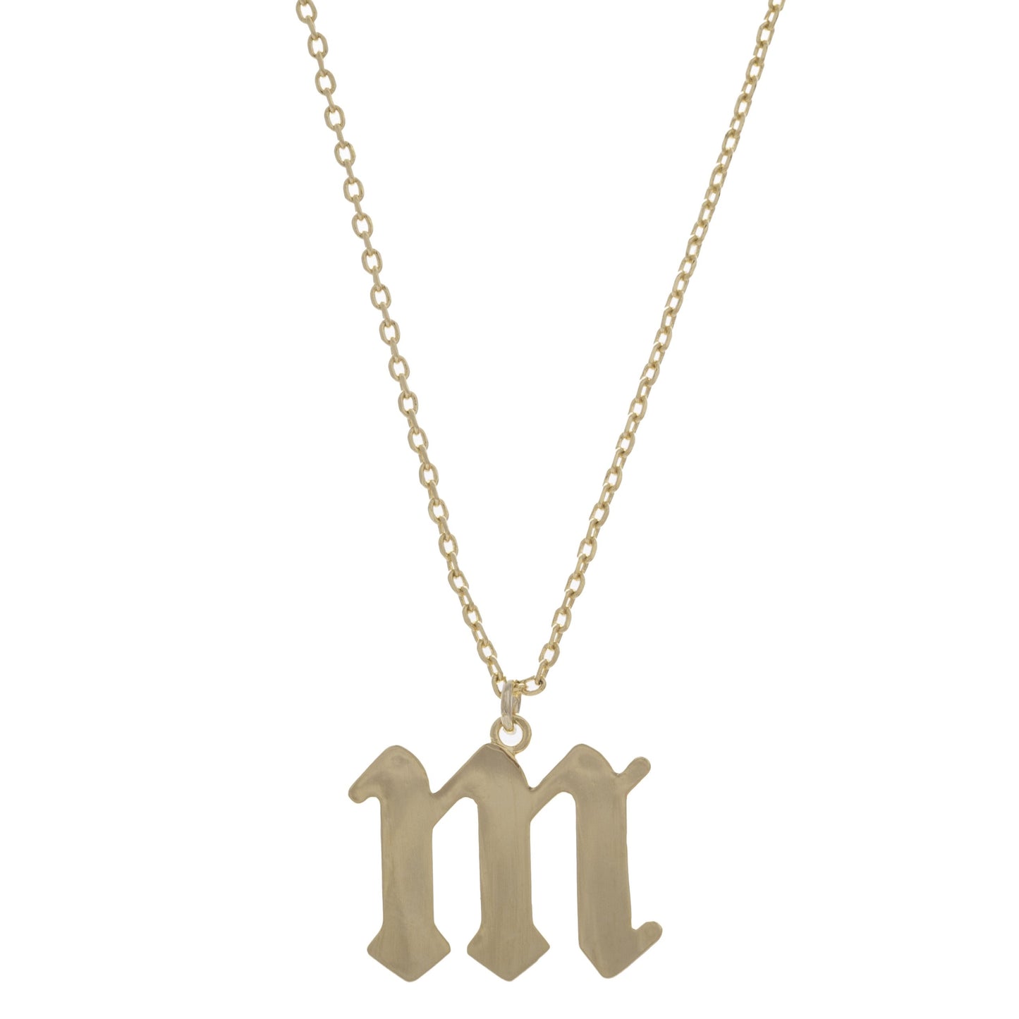 Gothic Gold Dipped Letter Necklace